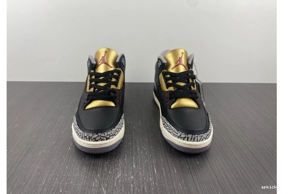 Cheap EP Air 3 Jordan CK9246-067 WMNS “Black CK9246-067 Gold” 0128